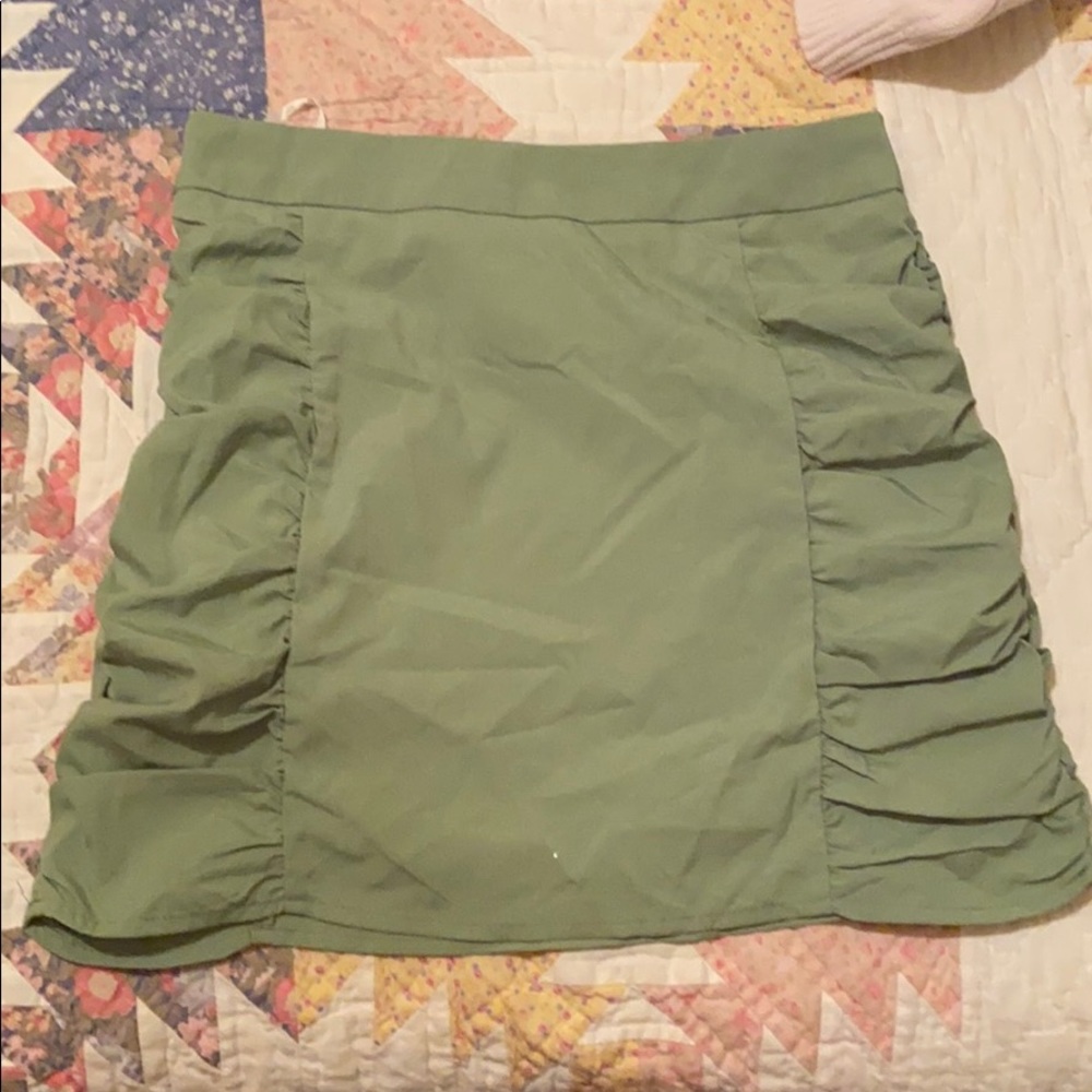 Green Shein ruched skirt